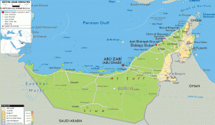 Kartta-Yhdistyneet arabiemiirikunnat-UAE-physical-map.gif