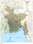 Kaart (cartografie)-Bangladesh-map-bangladesh-relief-1979.jpg