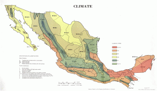 Kaart (kartograafia)-Mehhiko-Mexican-Climate-Map.jpg