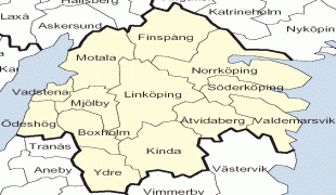 Karta - Östergötland (Östergötlands Län) - MAP[N]ALL.COM
