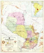Карта (мапа)-Парагвај-Official-map-of-Paraguay.jpg