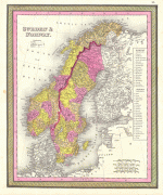 Карта (мапа)-Норвешка-1850_Mitchell_Map_of_Sweden_and_Norway_-_Geographicus_-_SwedenNorway-m-50.jpg