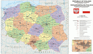Kaart (kartograafia)-Poola-large_detailed_political_and_administrative_map_of_poland_with_all_cities_and_roads_for_free.jpg