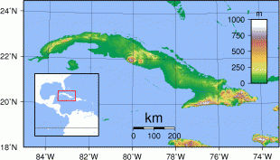 Kaart (kartograafia)-Kuuba-Cuba_Topography.png