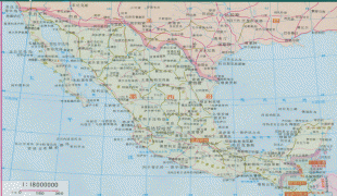Kaart (kartograafia)-Mehhiko-Mexico_map.jpg