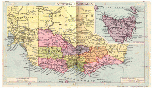 Географическая карта-Тасмания-victoria-and-tasmania-map-1935.jpg