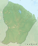 Географічна карта-Французька Гвіана-Guyane_department_relief_location_map.jpg
