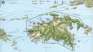 Kaart (kartograafia)-USA Neitsisaared-large_detailed_relief_and_road_map_of_st_john_island.jpg