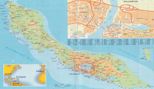 Kaart (kartograafia)-Curaçao-map.jpg
