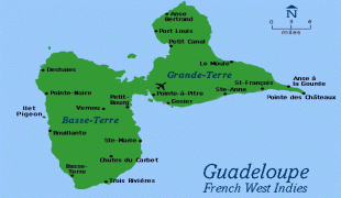 Kaart (kartograafia)-Basseterre-guadeloupemap.gif