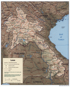 Kort (geografi)-Laos-Laos_2003_CIA_map.jpg