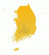 Kaart (kartograafia)-Lõuna-Korea-2250785-orange-gradient-south-korea-map-detailed-mercator-projection.jpg