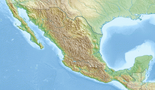 Kaart (kartograafia)-Mehhiko-Mexico_relief_location_map.jpg