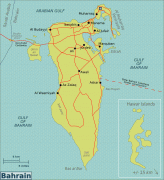 Kaart (cartografie)-Bahrein-Bahrain_map_WV.png