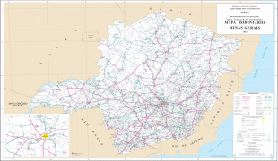 Bản đồ-Minas Gerais-Minas_Gerais_State_Road_Map_Brazil_2.jpg
