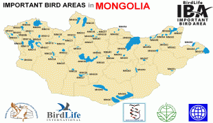 Kaart (kartograafia)-Mongoolia-Mongolia_IBA_map.jpg