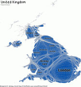 Kaart (kartograafia)-Suurbritannia-UKCartogram.jpg