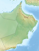 Карта (мапа)-Оман-Oman_relief_location_map.jpg