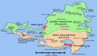 Carte géographique-Saint-Martin (Royaume des Pays-Bas)-Saint_martin_map.png