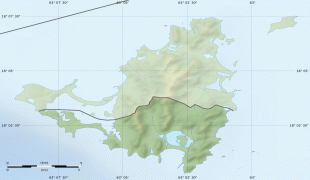 Χάρτης-Άγιος Μαρτίνος (Ολλανδία)-Sint_Maarten_relief_location_map.jpg