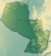 Kaart (kartograafia)-Paraguay-Paraguay_location_map_Topographic.png
