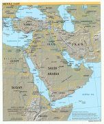 Kaart (cartografie)-Jemen-middle_east_ref04.jpg
