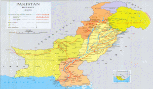 Kaart (kartograafia)-Pakistan-PAK_Railways.jpg