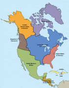 Kaart (cartografie)-Noord-Amerika-Map_of_North_America_(Montcalm_Survives).png