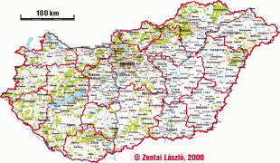Kort (geografi)-Ungarn-detailed_road_map_of_hungary.jpg