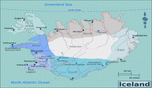 Карта (мапа)-Исланд-Iceland_Regions_map.png