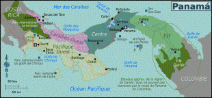 Карта (мапа)-Панама-Panama_Regions_map_(fr).png