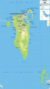 Karte (Kartografie)-Bahrain-Bahrain-physical-map.gif