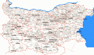 Kort (geografi)-Bulgarien-Bulgaria-Road-Map.gif