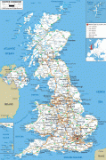 Zemljevid-Združeno kraljestvo Velike Britanije in Severne Irske-road-map-of-United-kingdom.gif