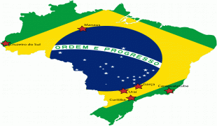 Kaart (cartografie)-Brazilië-BrazilMap.png