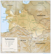 Kaart (kartograafia)-Türkmenistan-Turkmenistan_1994_CIA_map.jpg