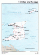 Географическая карта-Тринидад и Тобаго-Trinidad_Tobago_Political_Map.jpg