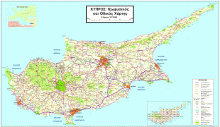 Karte (Kartografie)-Republik Zypern-Cyprus_map_el.jpg