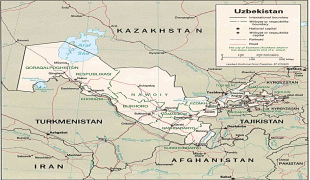 Kaart (cartografie)-Oezbekistan-uzbekistan-map.gif