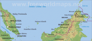 Bản đồ-Mã Lai-malaysia-map-physical.jpg