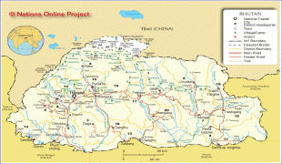 Ģeogrāfiskā karte-Butāna-bhutan_map%2Bw%2Broads.jpg