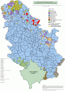 Kaart (kartograafia)-Serbia-Census_2002_Serbia,_ethnic_map_(by_municipalities).png