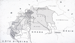 Kaart (cartografie)-Burkina Faso-Burkina-Faso-Ethnic-Map.jpg