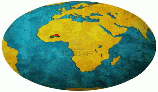 Kaart (cartografie)-Burkina Faso-14840419-burkina-faso-territory-with-flag-on-map-of-globe.jpg