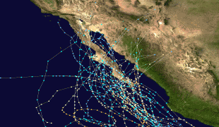 Bản đồ-Baja California-Baja_California_hurricane_tracks.png