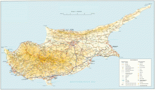 Karte (Kartografie)-Republik Zypern-cyprus-touristmap.jpg