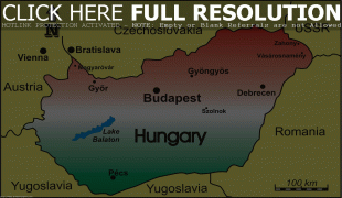 Kaart (kartograafia)-Ungari-Hungary-Map.jpg