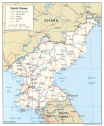 Kartta-Korean demokraattinen kansantasavalta-North-Korea-Tourist-Map.jpg