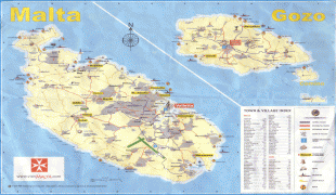 Карта (мапа)-Малта-Malta-and-Gozo-Map.jpg