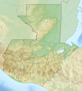 Kaart (cartografie)-Guatemala-Relief_map_of_Guatemala.jpg